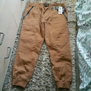 BIG BOYS ZIP POCKETS STRETCH TWILL JOGGERS
